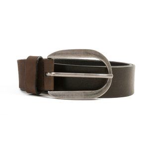 Hugo Boss NWT Brown and Black Leather Sostene Belt